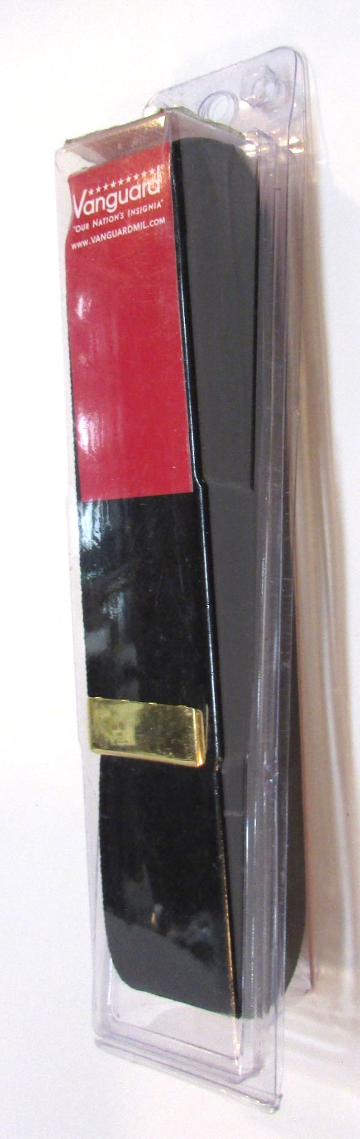 New Vanguard 9364208 Military Officer N Belt 1.25" Black Polywool w 24K Gold Tip