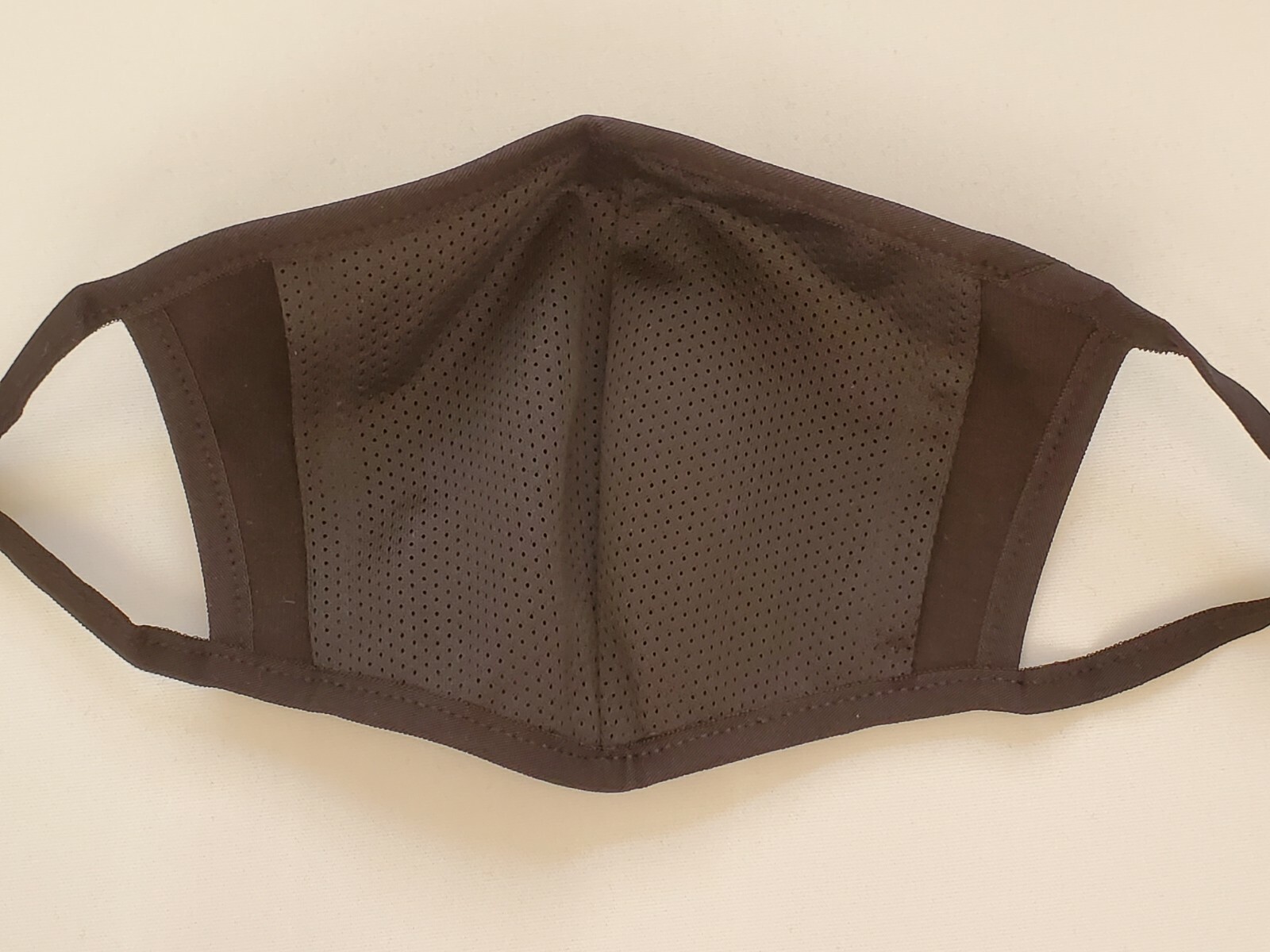 Black Fabric Face Mask with Mesh Liner/Filter Pocket, Soft Breathable 2 layers