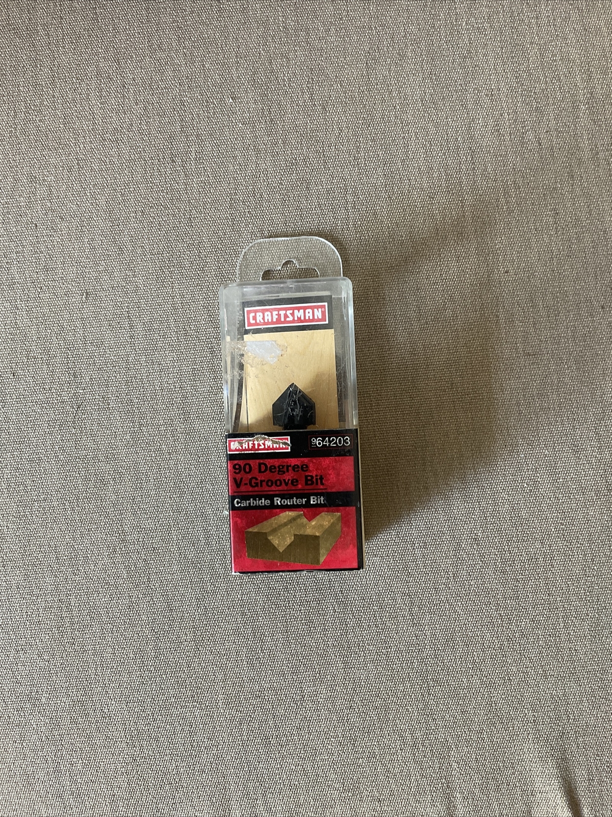 CRAFTSMAN 90 DEGREE V-GROOVE CARBIDE TIPPED ROUTER BIT 64203 9-64203 1/4" SHANK
