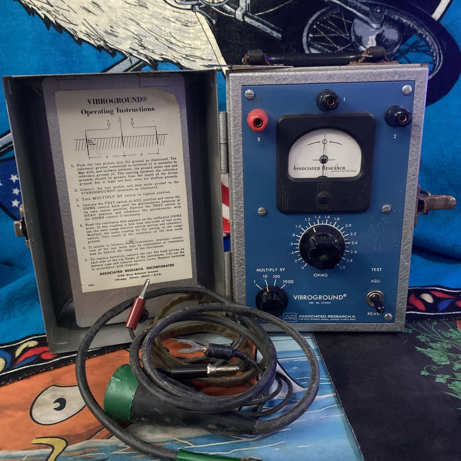 Vibroground Model 255 - Ground Resistance Meter - Associated Research - Untested