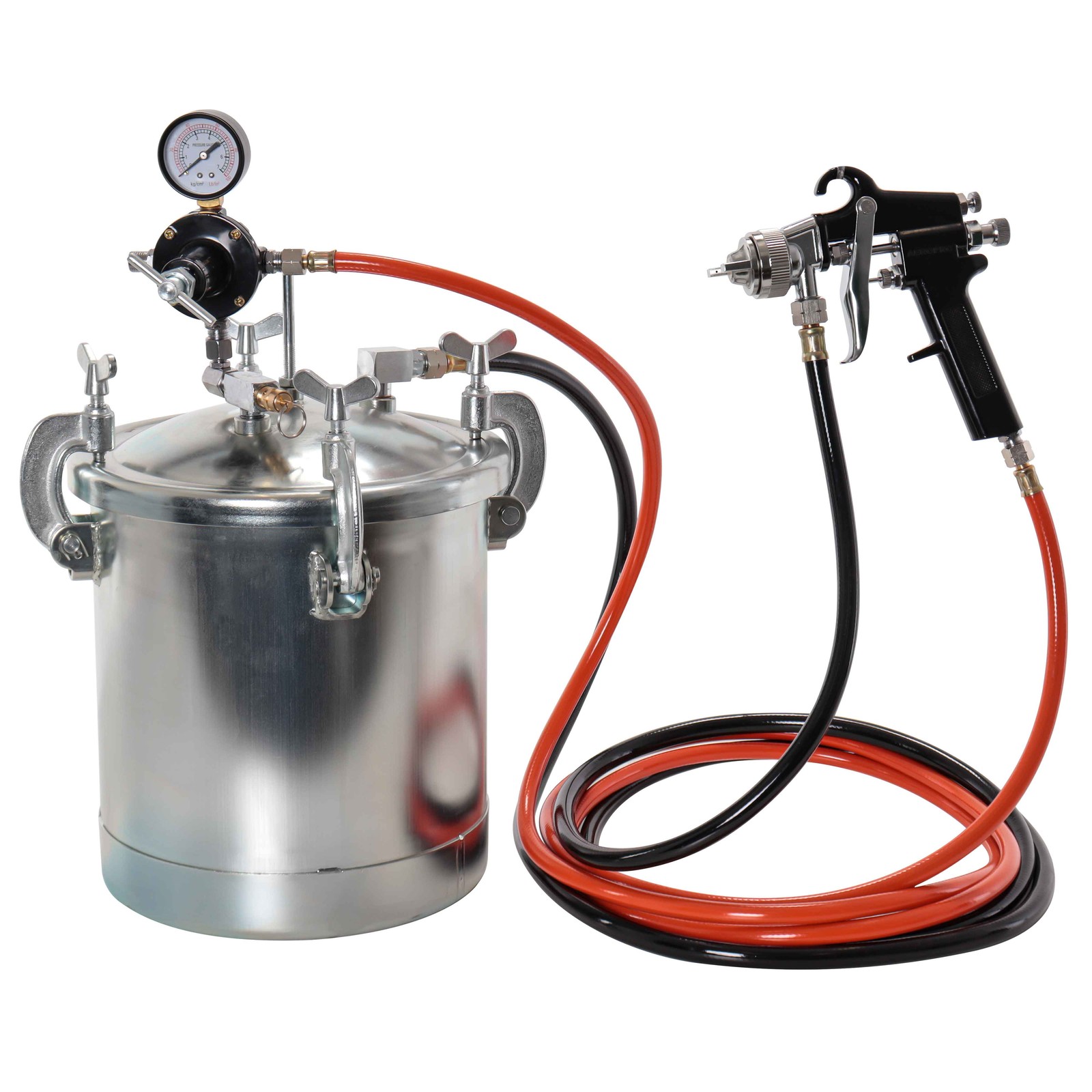 New PRESSURE FEED PAINT TANK POT SPRAY GUN SPRAYER SYSTEM