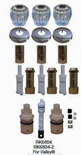 Valley 2-Handle Tub/Shower Valve Replacement Trim Kit Chrome Plated