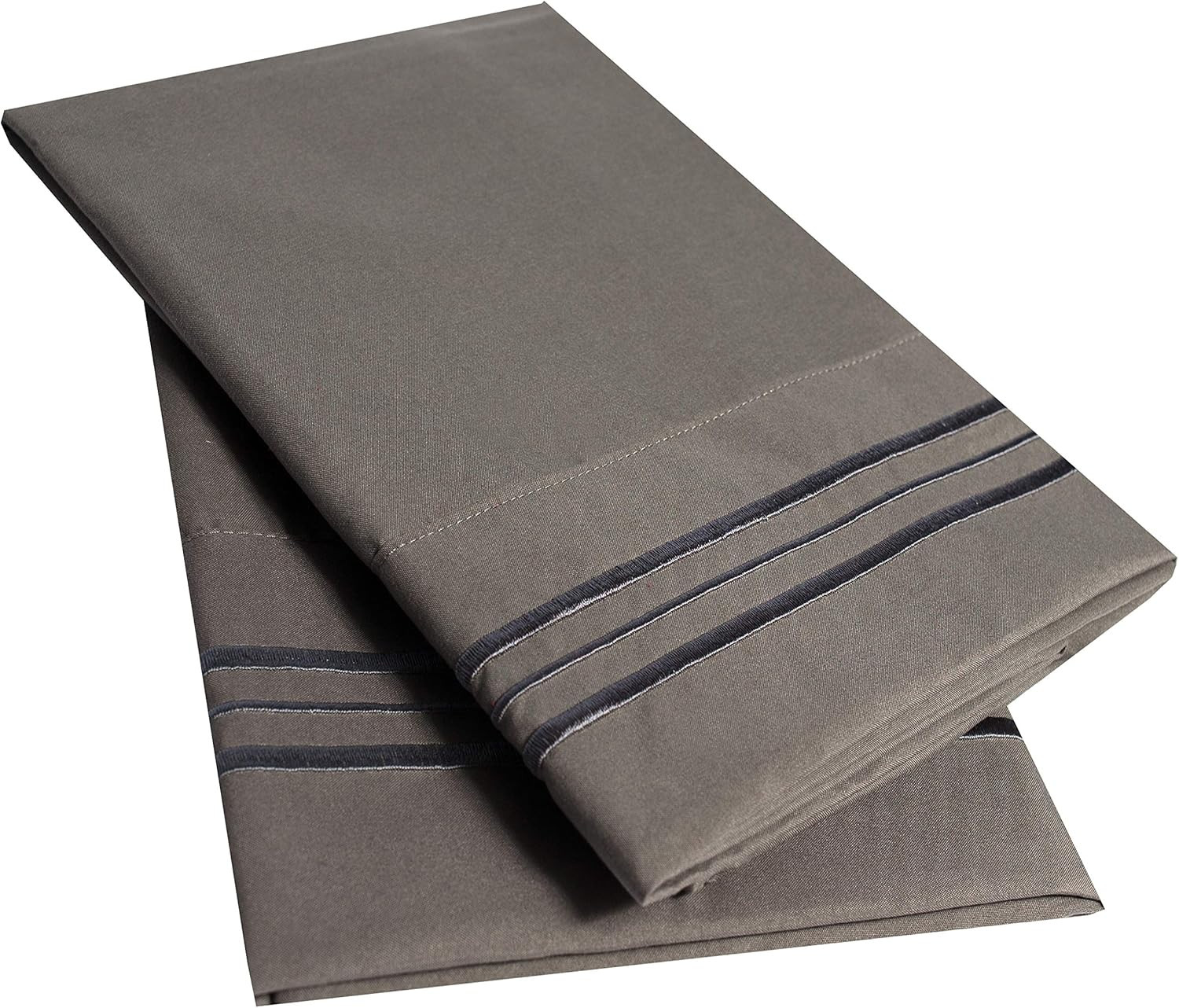 2 Pack Pillow Case Set 1800 Series Fine Brushed Microfiber Pillowcases