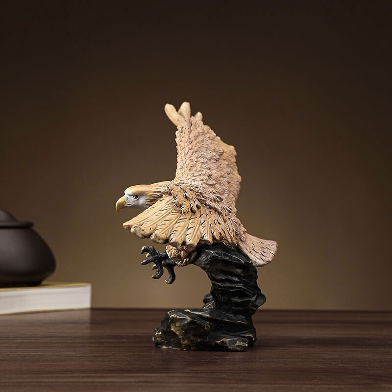 Bronze Eagle Statue Bronze Wild Animal Sculpture Eagle Figurine for Home Decor