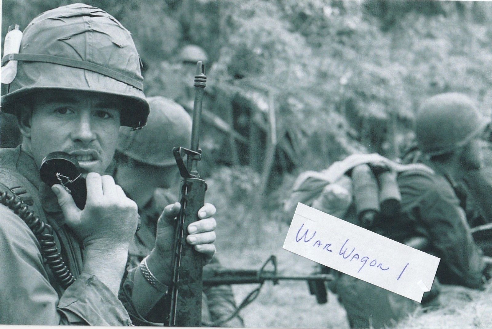 Vietnam  War  Photo -- Soldier On The Radio