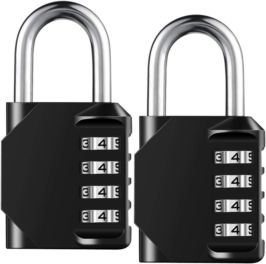 Combination Lock Resettable 4 Digit Padlock with Combination,  Waterproof and He