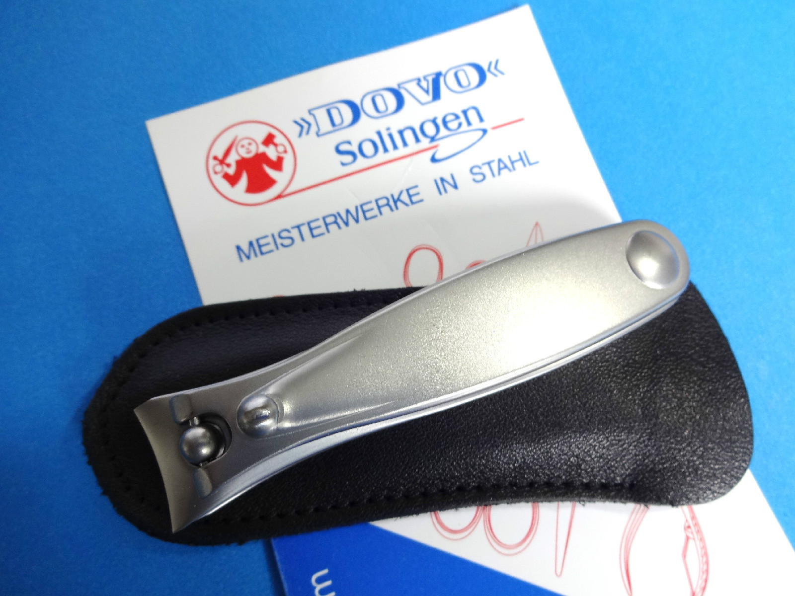 DOVO 504 German Stainless 3" LARGE NAIL CLIPPER w/ Leather Pouch SOLINGEN