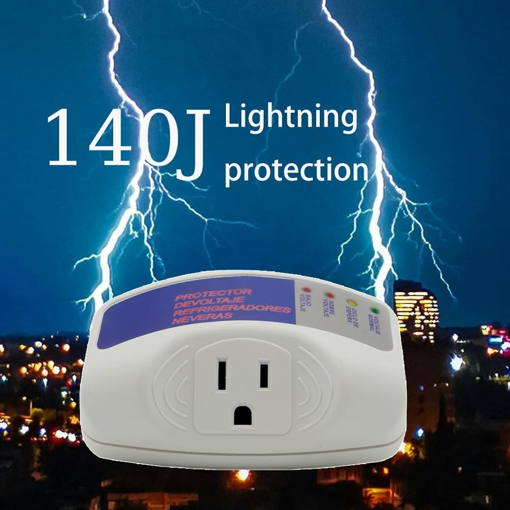 120V Voltage Protector Surge Home Refrigerator Power Outlets US 3Pcs
