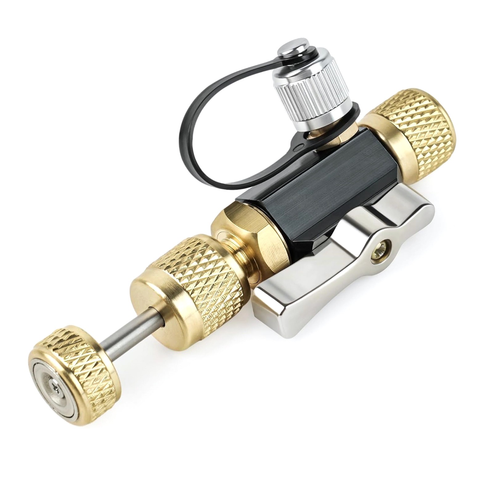 Professional 1/4" Valve Core Removal Tool, Vacuum Rated for HVAC Applications