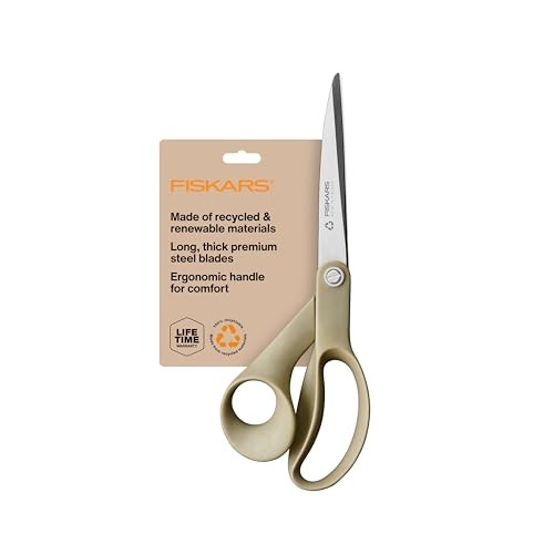 Fiskars 9" Recycled Fabric Scissors - Sustainable and Sharp Craft Scissors for