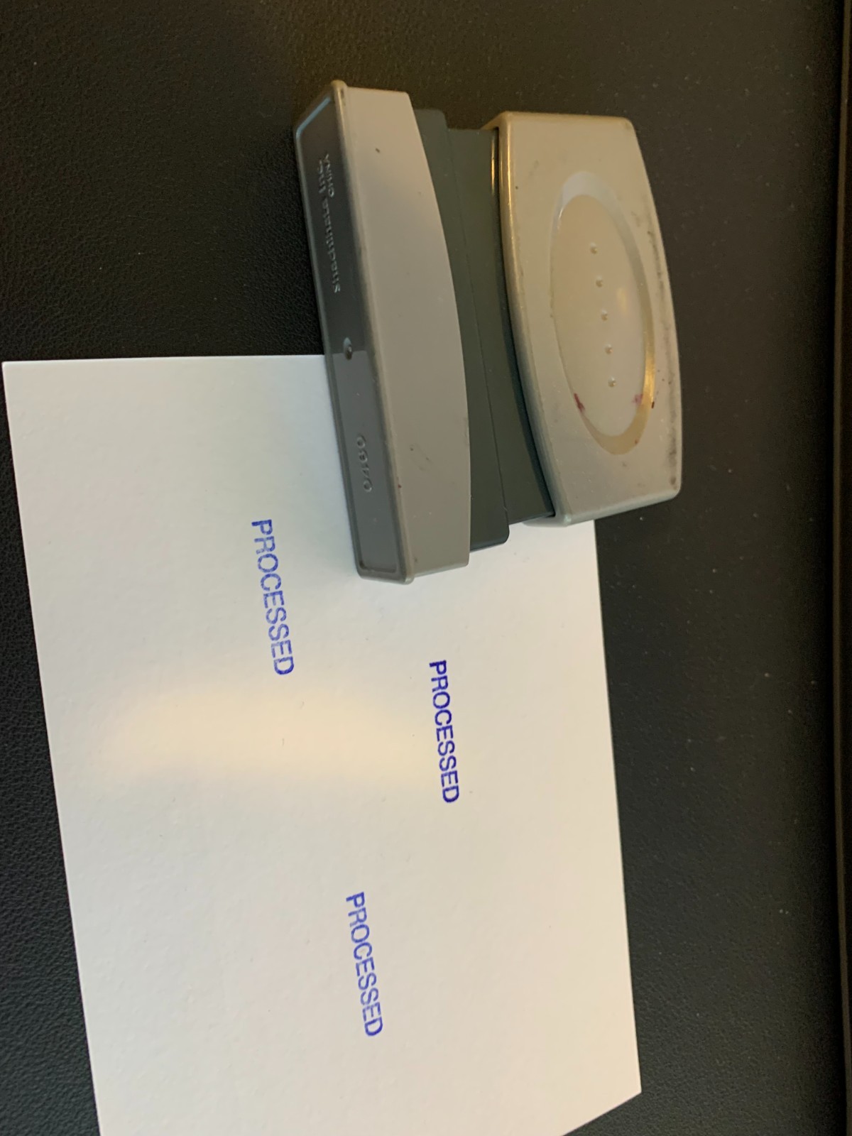 Xstamper Pre-inked Stamp - Message Stamp - "processed" 1" Impression Width X