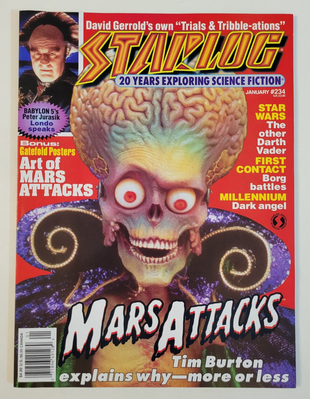 1997 MARS ATTACKS Starlog NICE MAGAZINE BOOK #234 Babylon 5 STAR WARS & TREK ADS