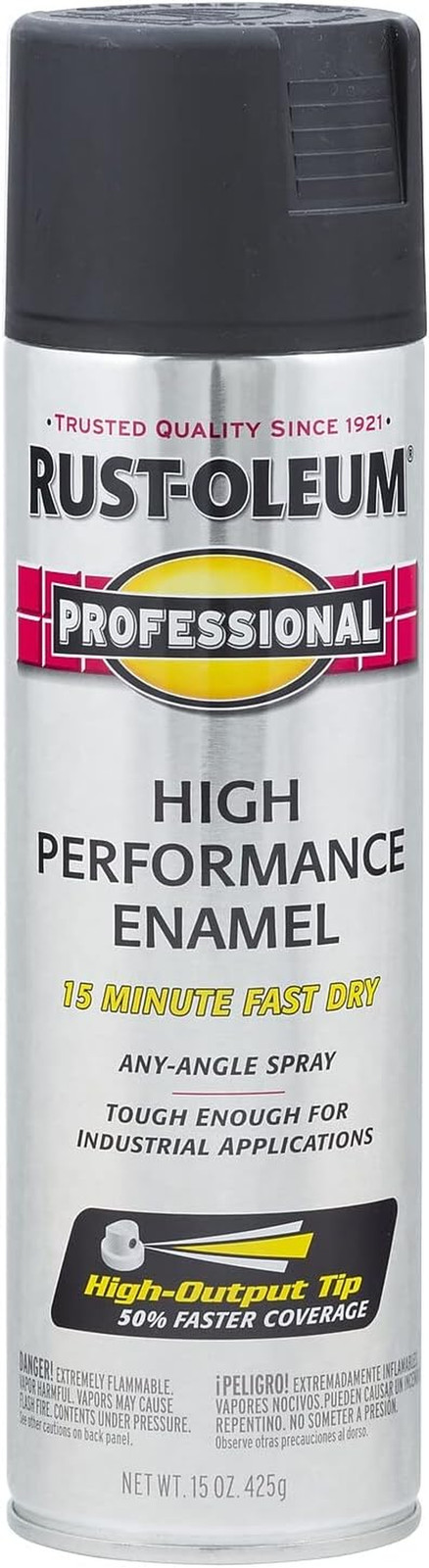 Professional High Performance Flat Black Spray Paint | Rust Prevention, Corrosio