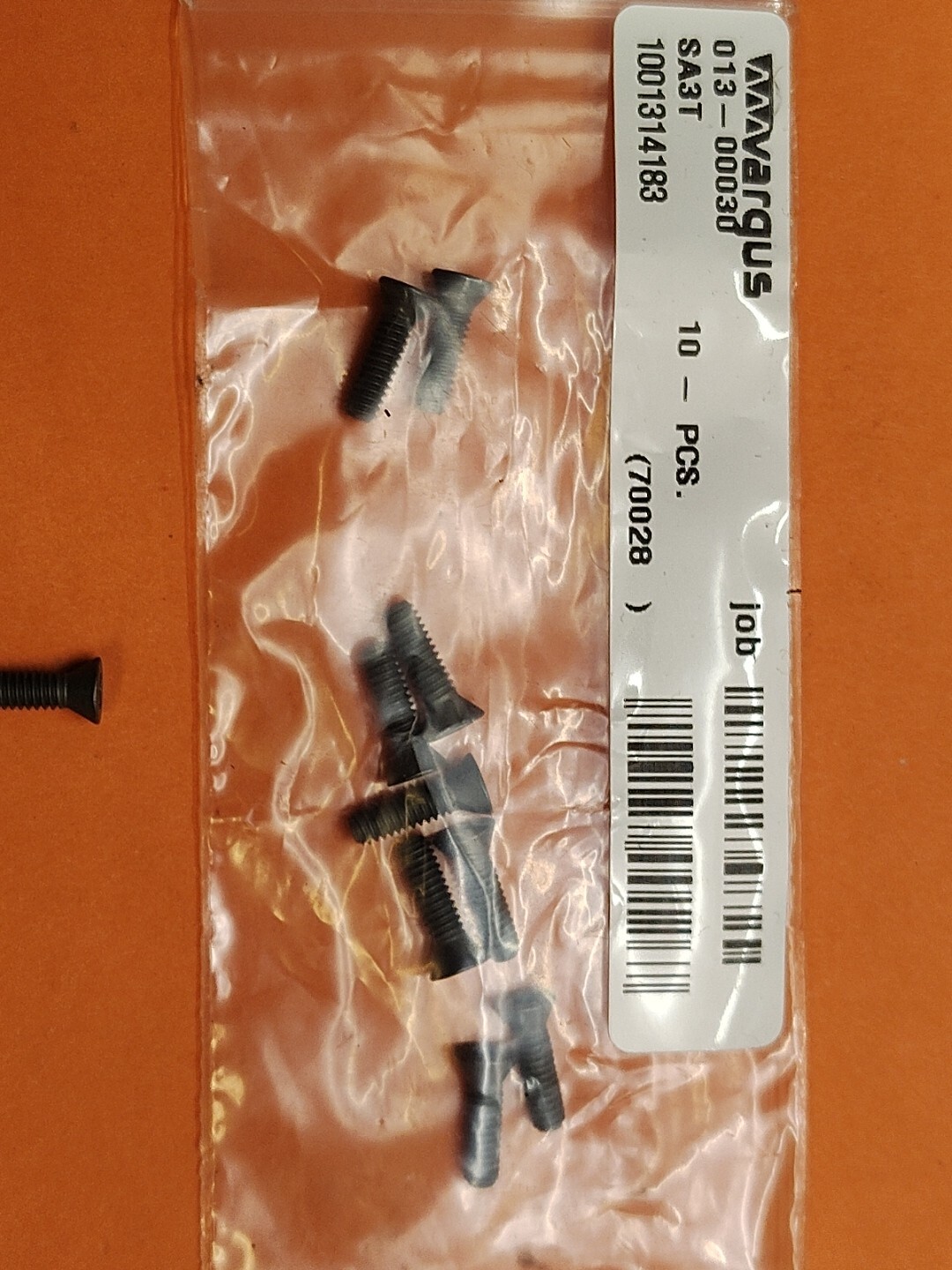 VARGUS SA3T METRIC SCREW FOR INDEXABLE TOOLS REPLACEMENT 10 PACK 1001314183