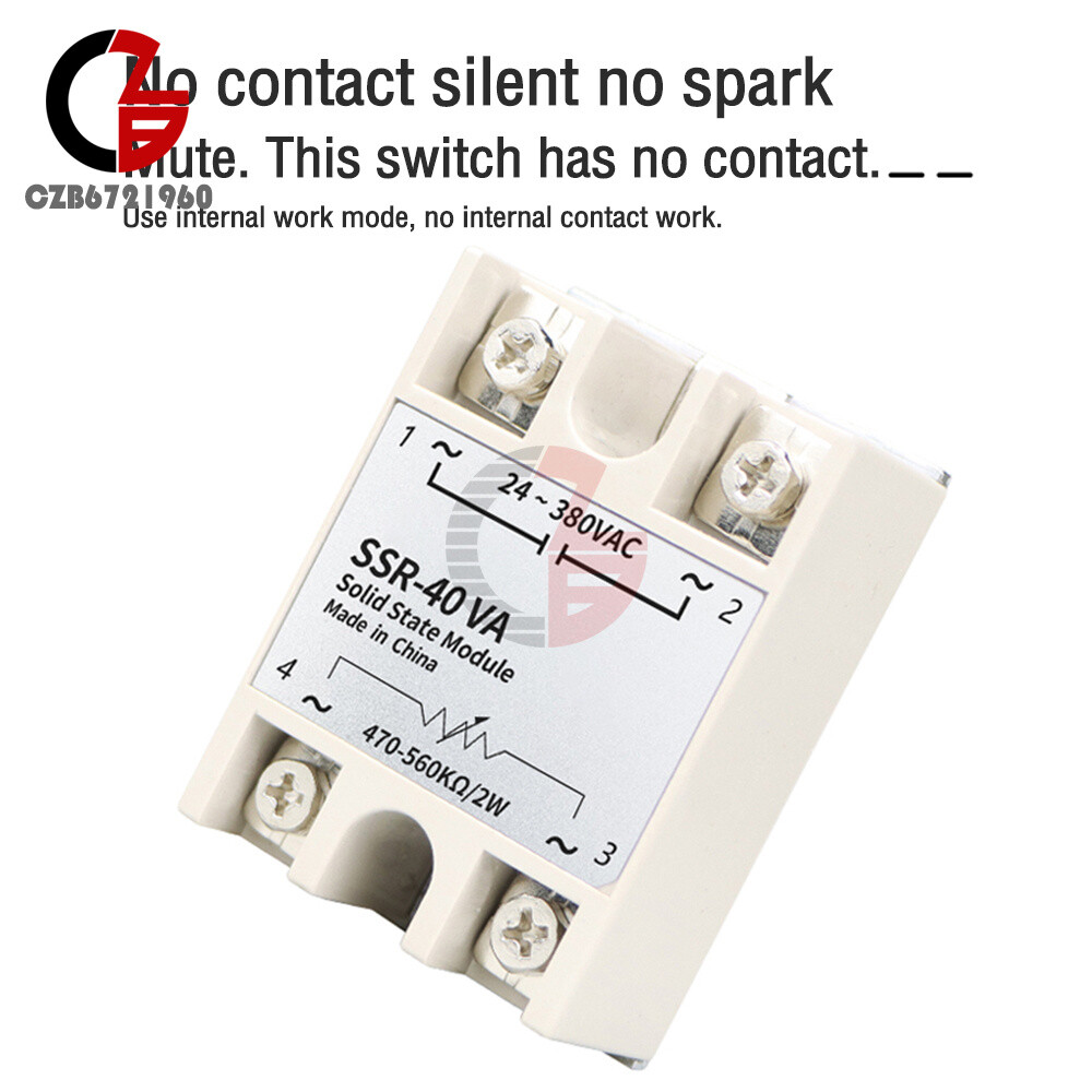 Solid State Relay Module with Knob Dial SSR-10VA SSR-25VA 40VA 60VA 80VA 100VA
