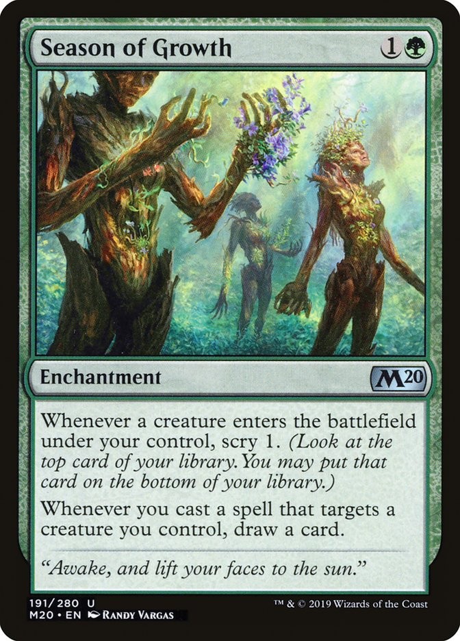 ~1x Season of Growth x1 ~NM~ M20 Magic the Gathering MtG~