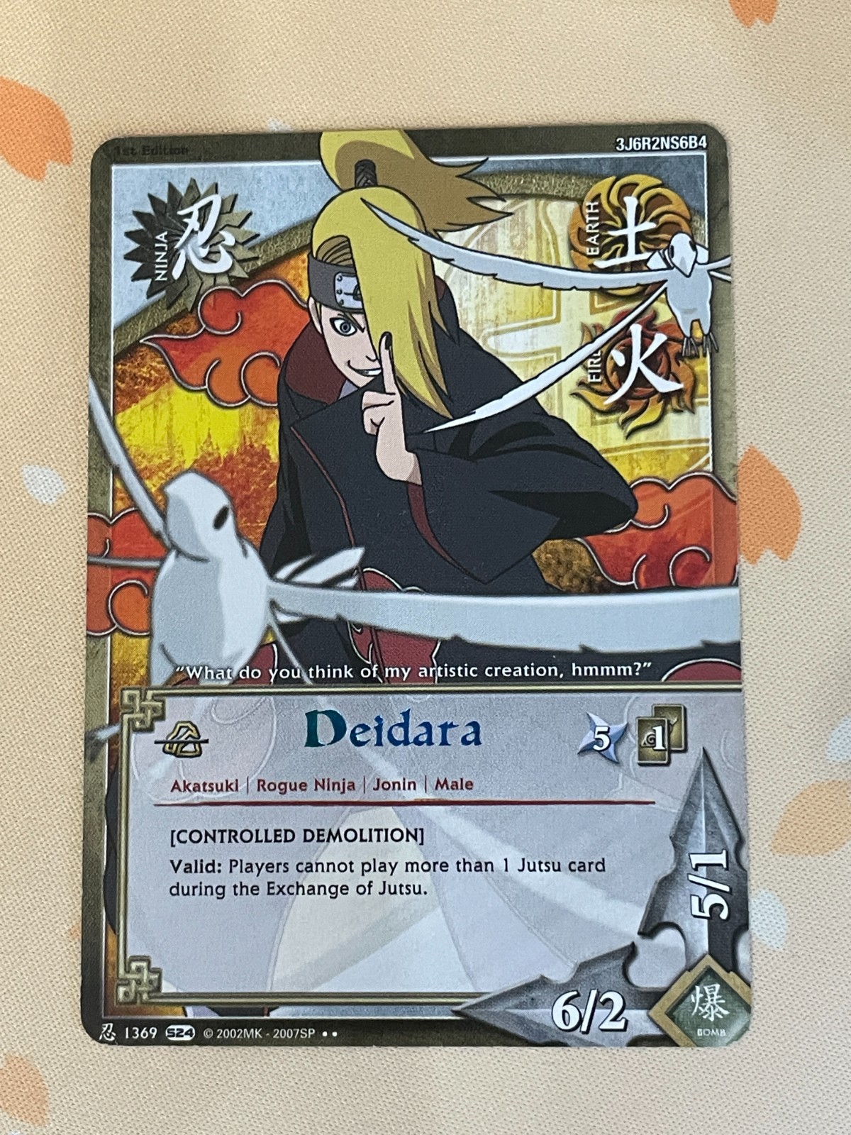 Naruto CCG, Deidara, 1369, 1st Edition, MP, Rare