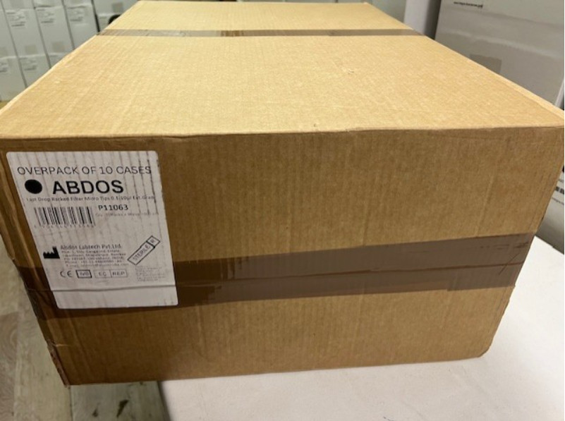 Abdos P11063, Over pack of 10 x 960 Universal tips, 0.1-10uL Ext Grad
