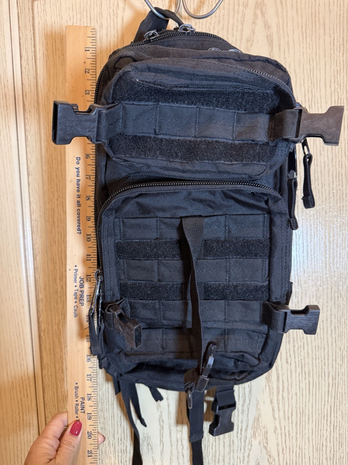 Flying Circle Small Black Military Utility Backpack Day Pack