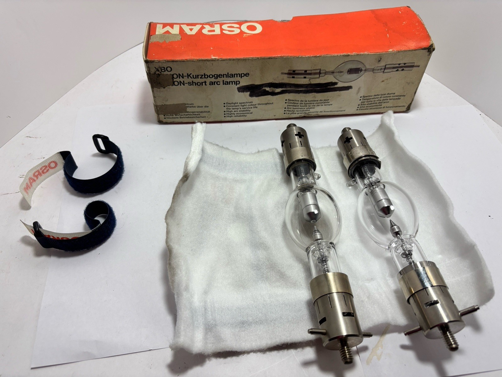 OSRAM XBO 1600 W/HS XL OFR Xenon short arc lamps- one new, one used