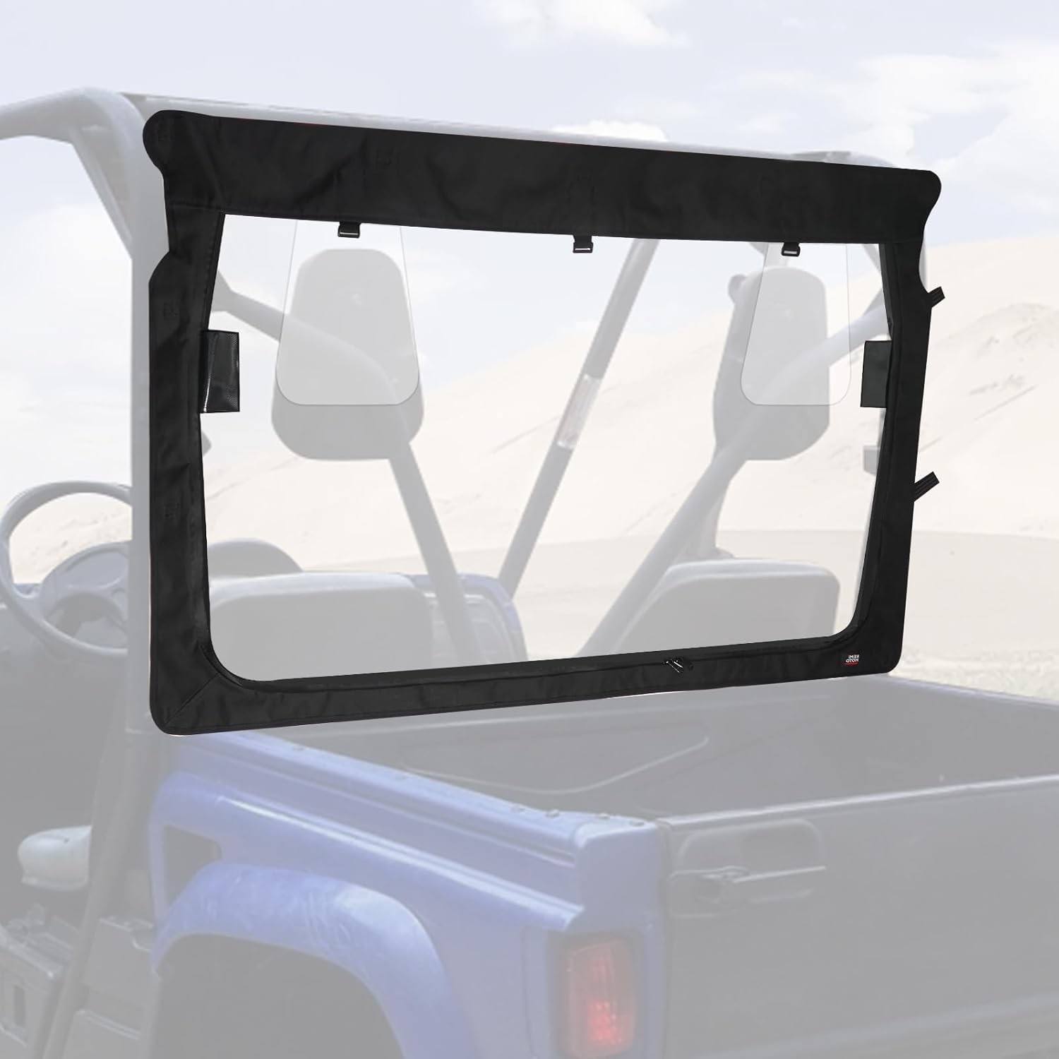 Rear Windshield with Zipper Compatible with Rhino 450 660 700 Axis 500 Hisun