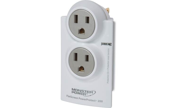 Monster Power Flat Screen Power Protect 200 Surge Protector 2-Outlets 1100J