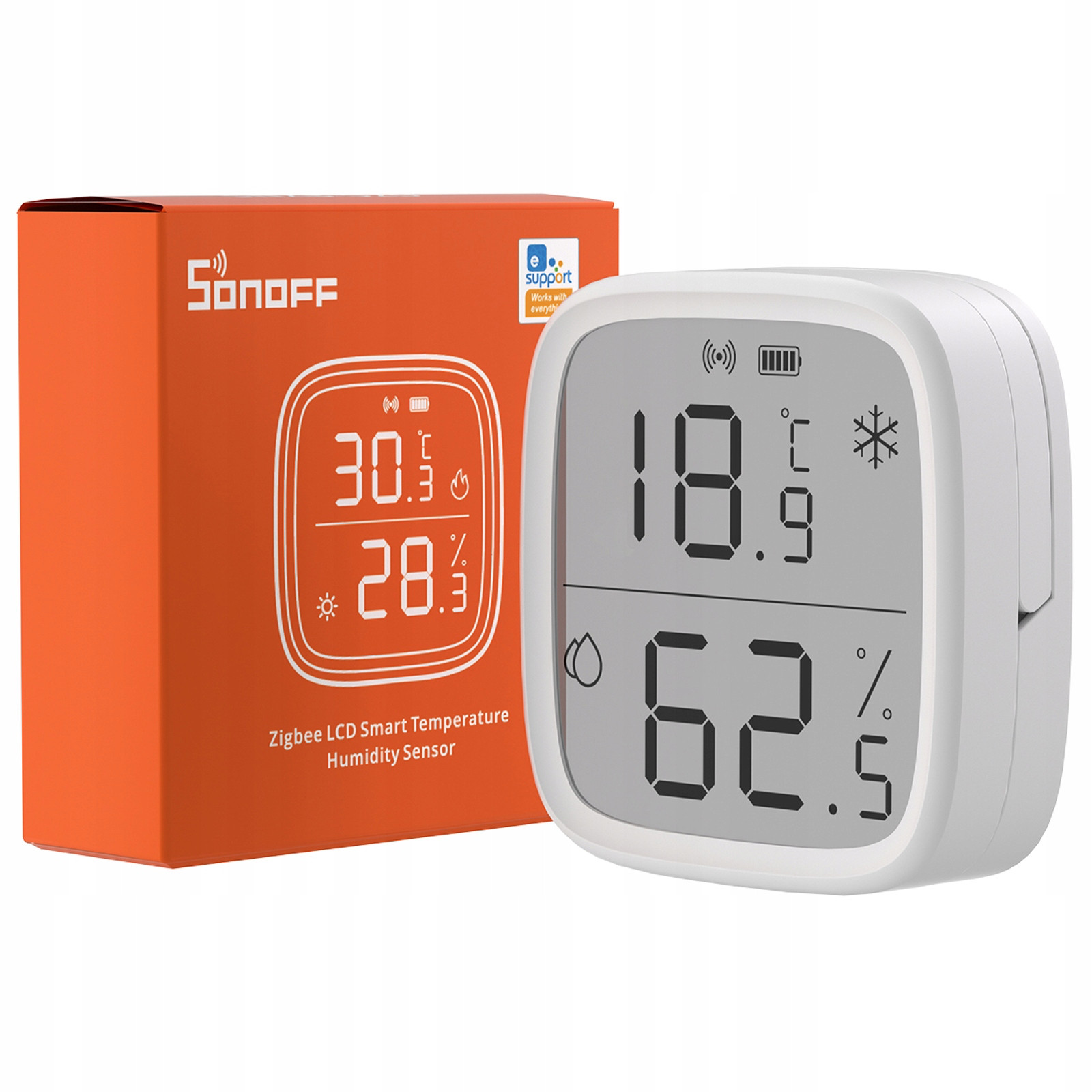 SONOFF Zigbee Smart Temperature Humidity Sensor,Wireless Hygrometer Thermometer