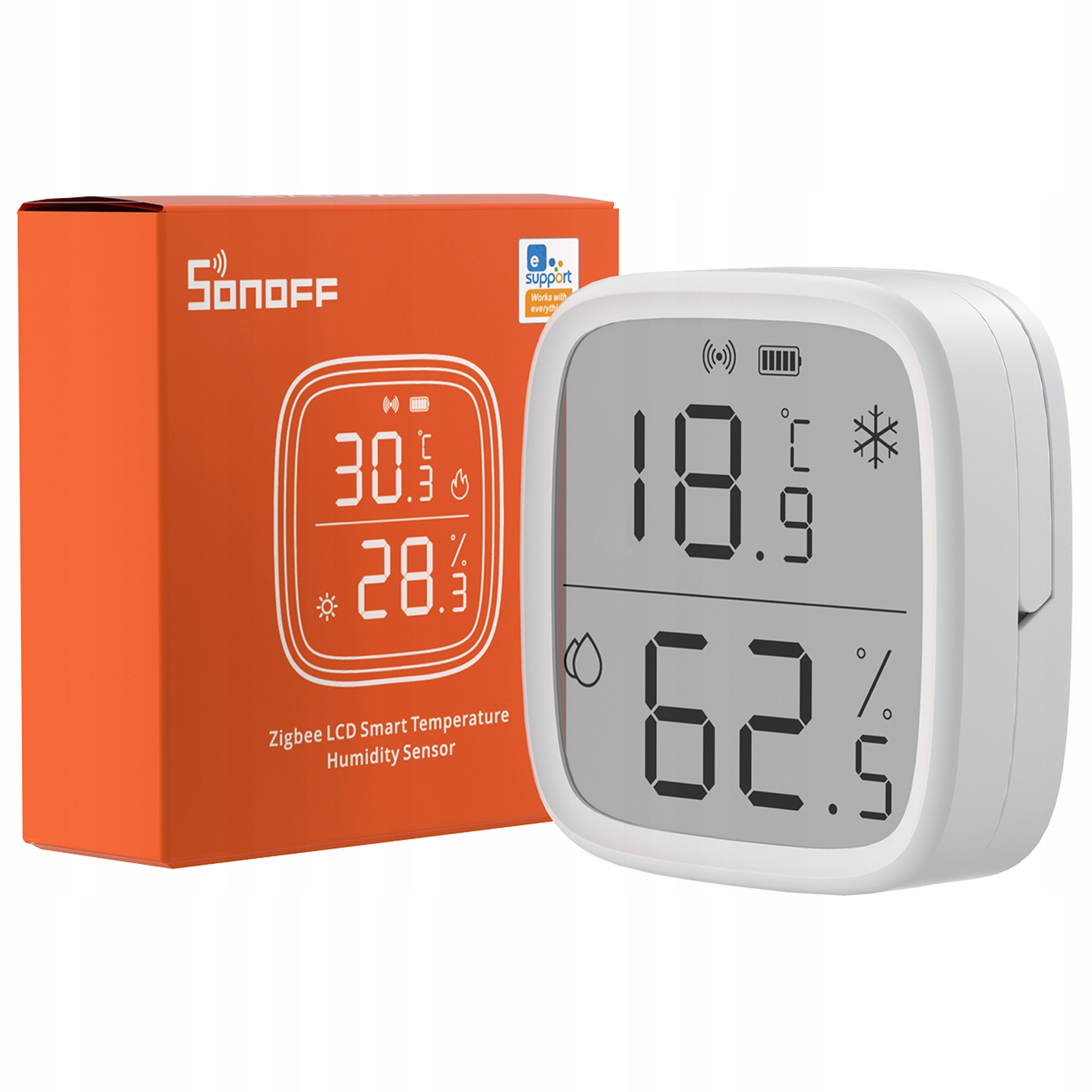 SONOFF Zigbee Smart Temperature Humidity Sensor,Wireless Hygrometer Thermometer