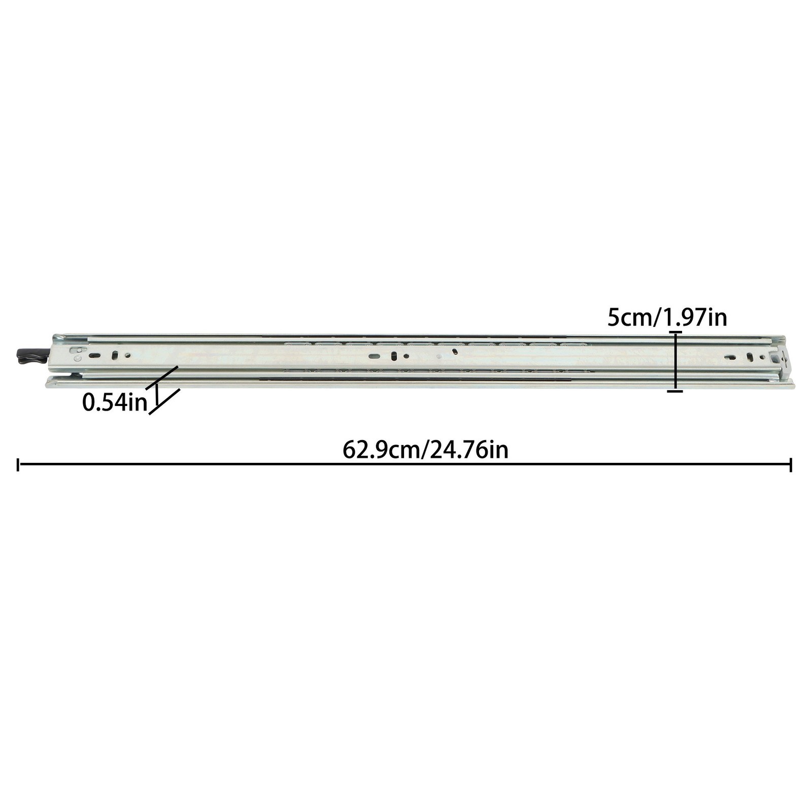 Drawer Slides with Lock Full Extension Heavy Duty 24 Inch Side Mount 150 Lbs