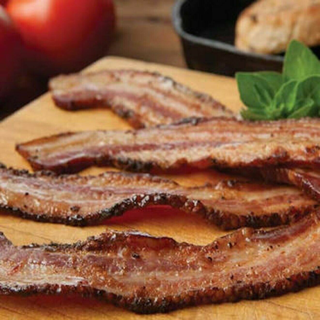 Bacon Fully Cooked Bacon Ready to Eat 80 Slices Thick Per Pack 10yr Shelf