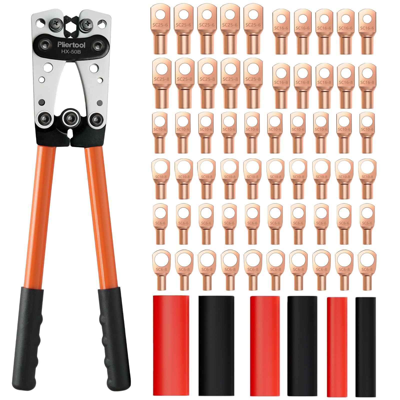 Battery Cable Crimper Tool For AWG 10-1/0 Gauge Electrical Lug, Battery Termi...