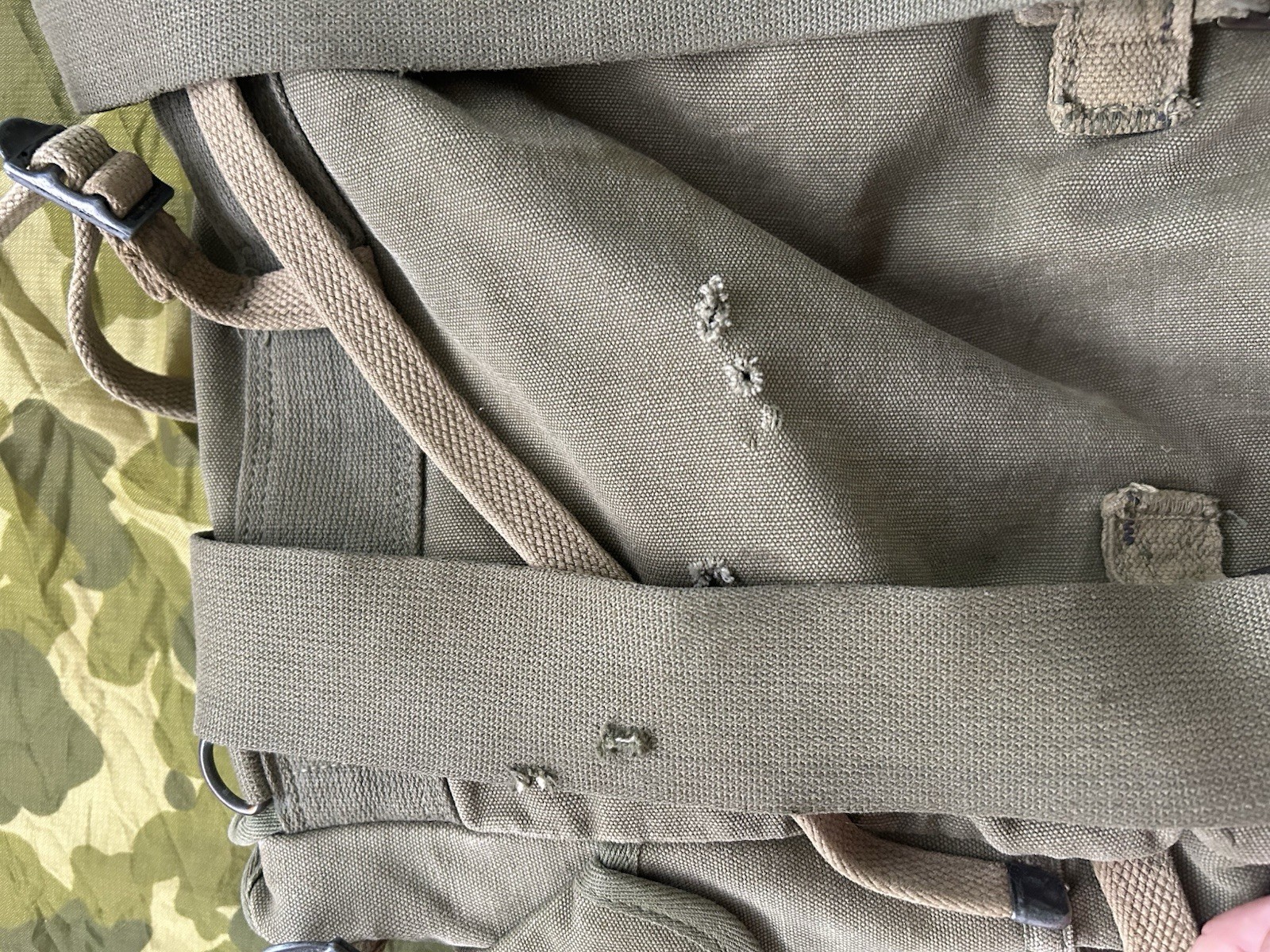 US M1945 Pack Vietnam War Era OD Green Field Pack USMC