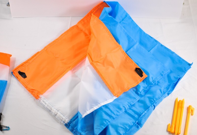 beach blanket ripstop nylon tie down stakes sand & moisture-resistant 80x80 inch