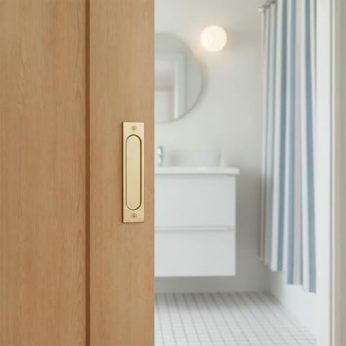 2 Pack Flush Door Pull Rectangular Recessed Door Pull Finger Flush Aluminum