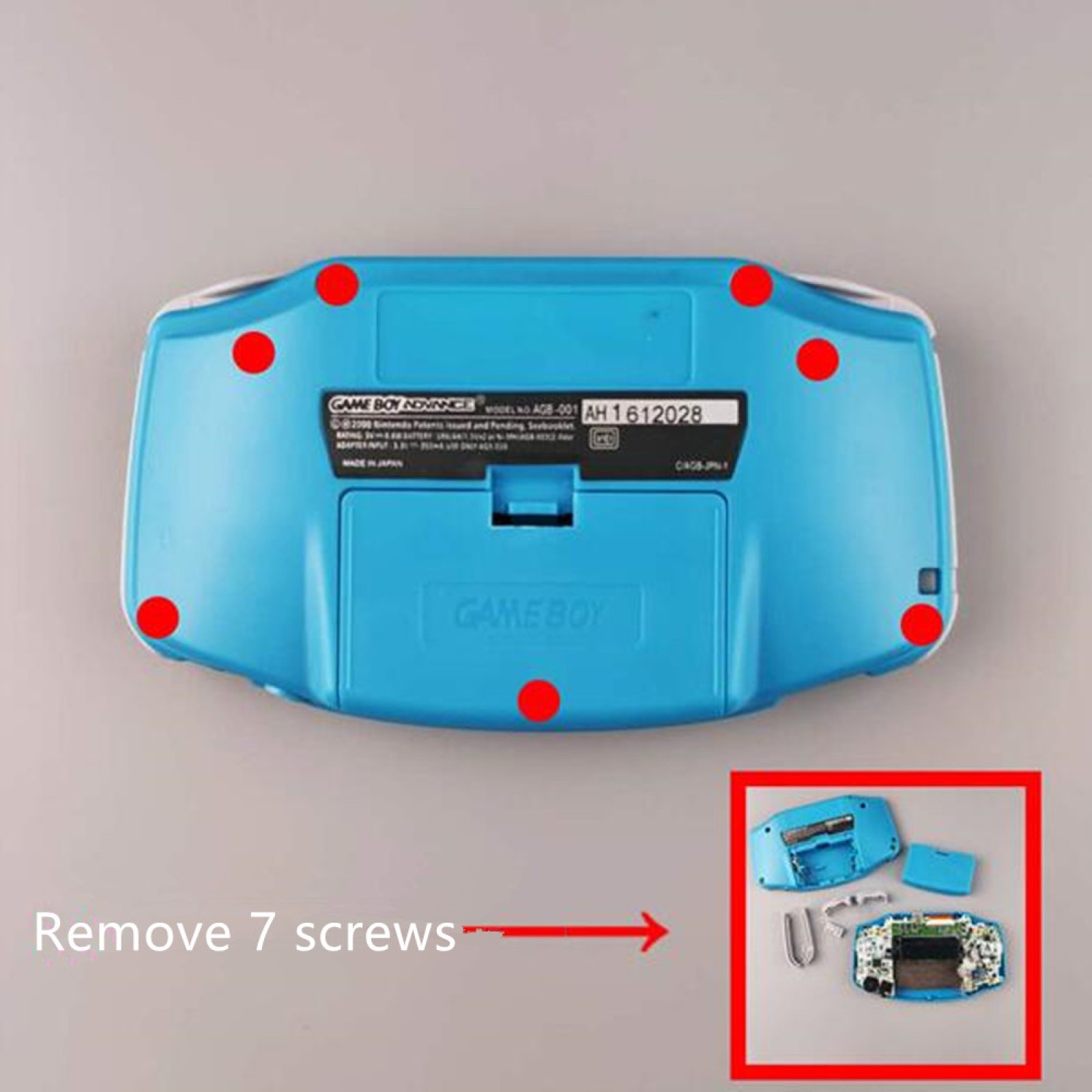 Replacement IPS Screen MOD LCD Backlight Kit For Nintendo Game Boy Advance GBA E