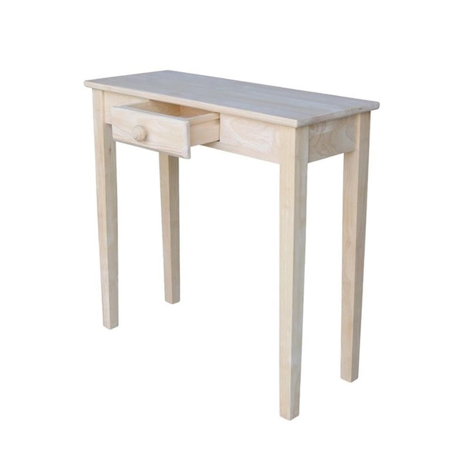 IC International Concepts, Rectangular Hall Table W/Drawer , Solid Real Wood,...