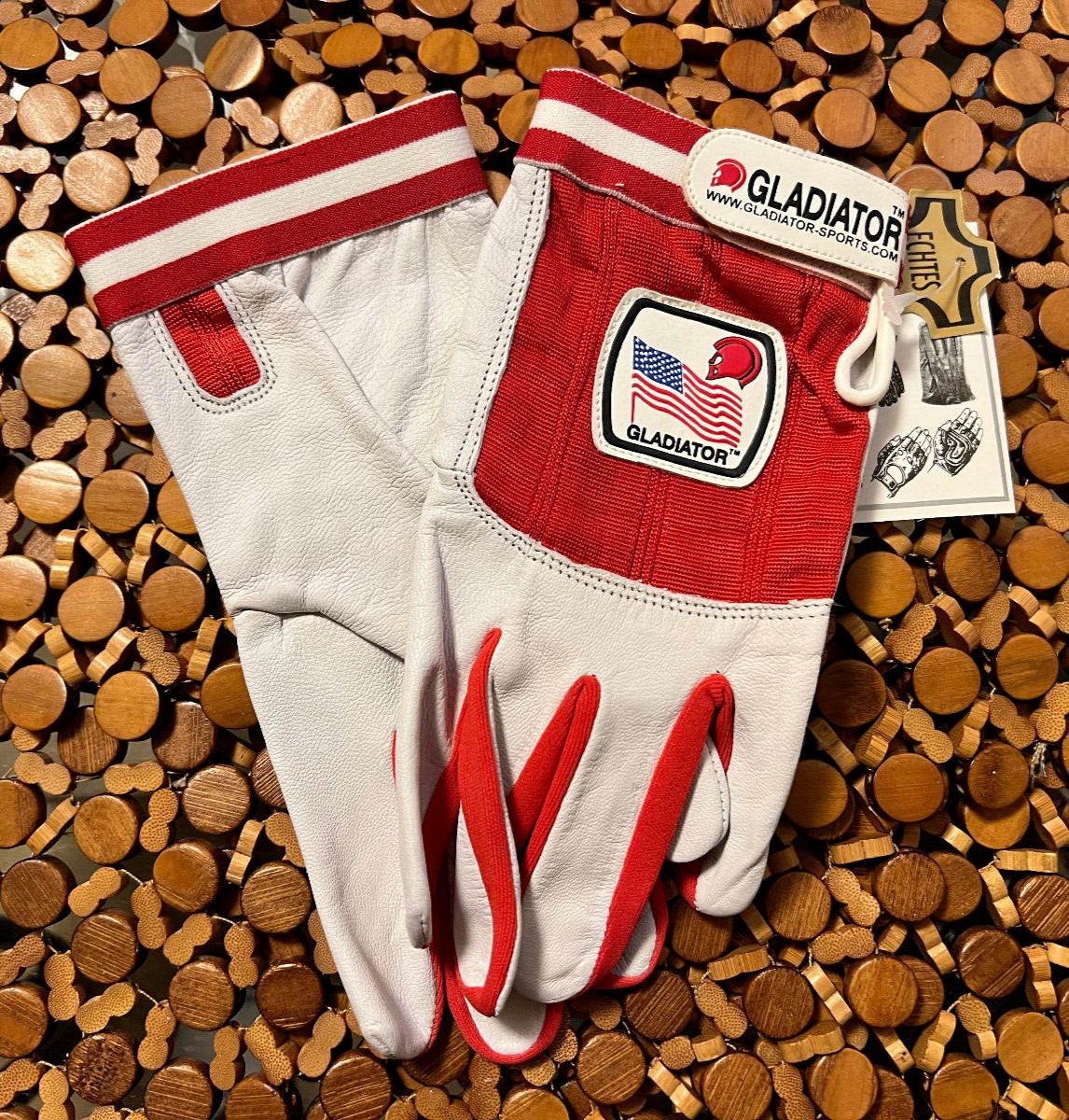 XL Red Handball Gloves Leather Spandex Extra Large Men’s Classic