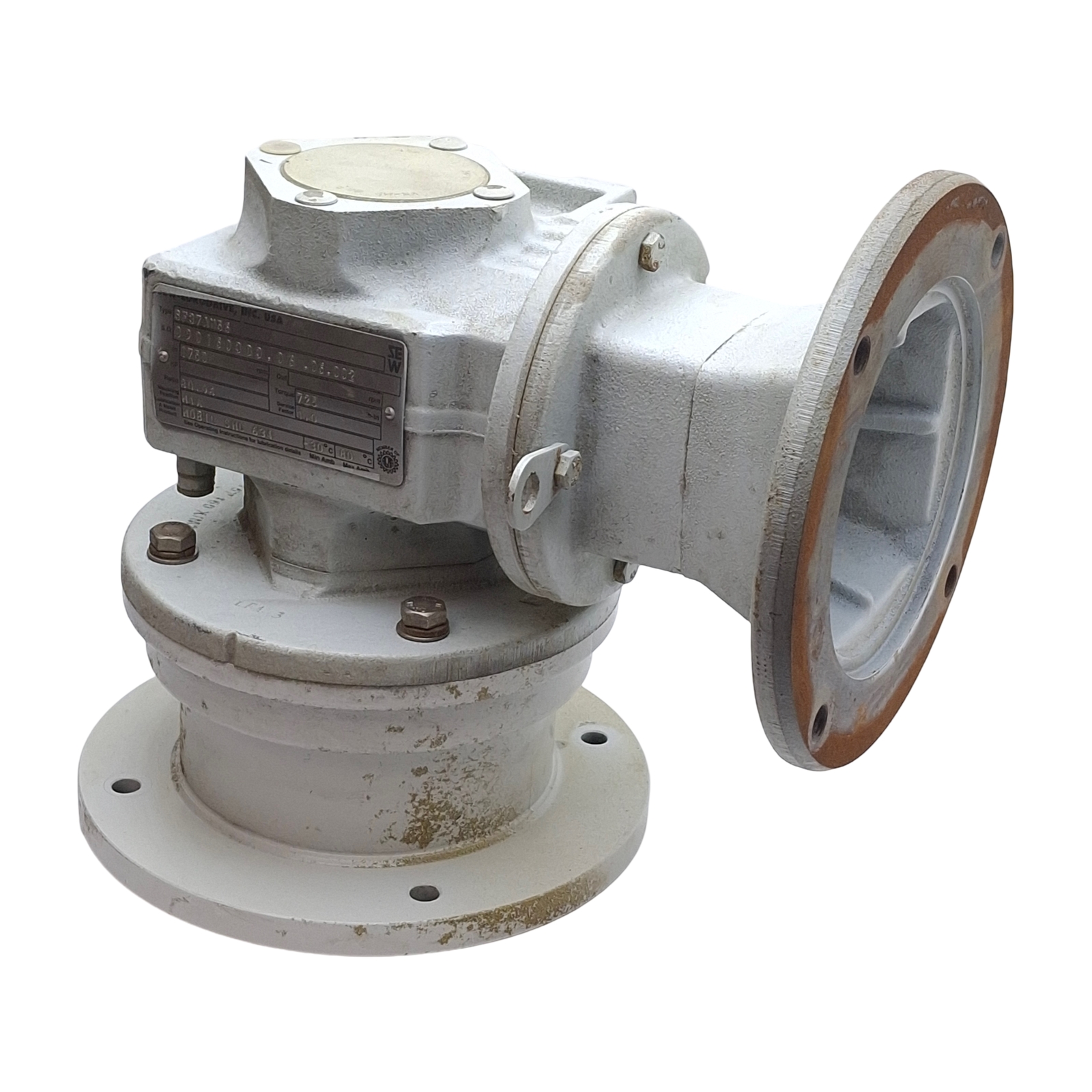 Sew-Eurodrive SF37AM56 Gear Reducer, 80.96:1 Ratio, 1750rpm Input, 725lb-in