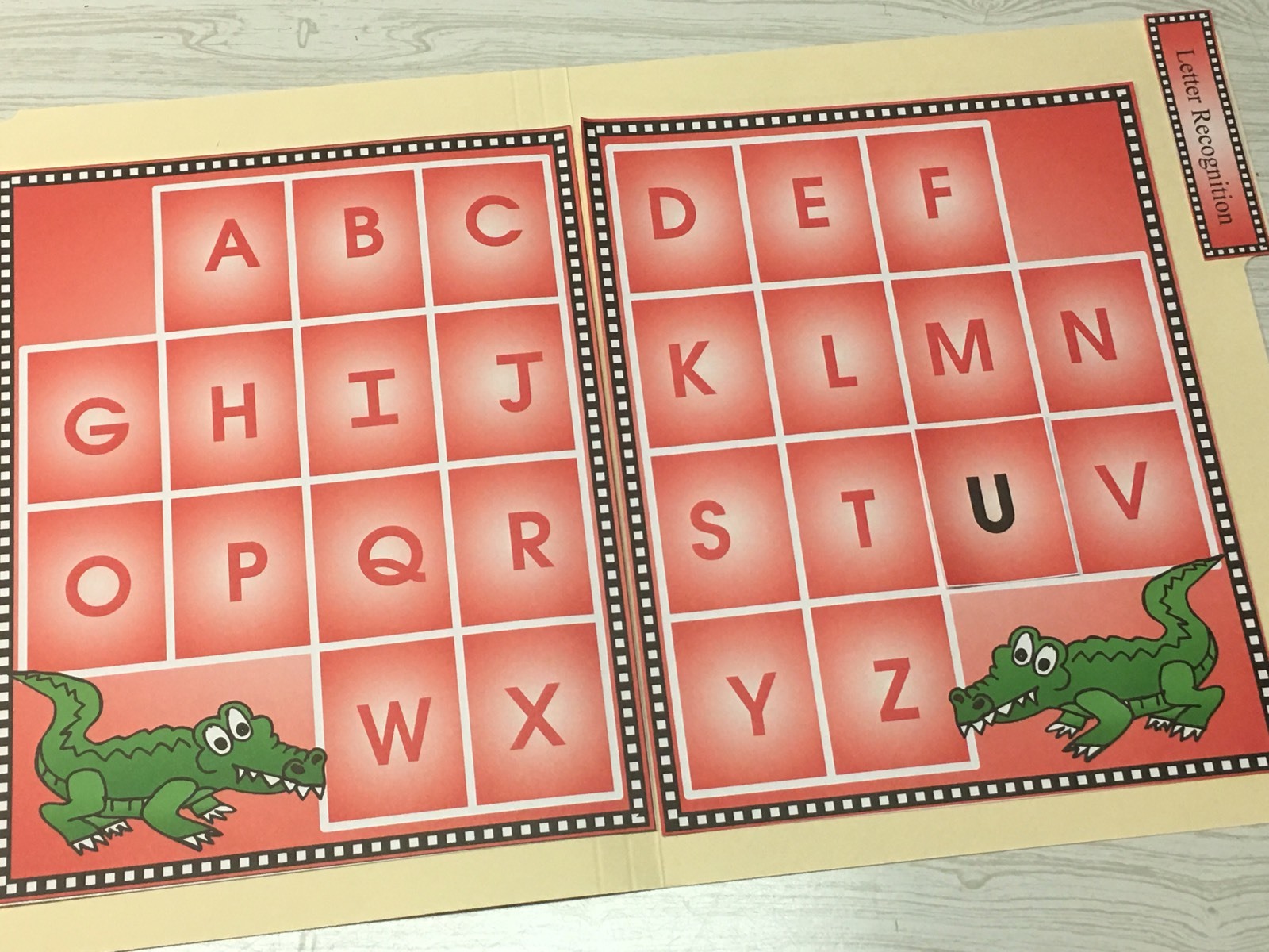 (4) Four Alphabet / Letter File Folder Set - Activity Set - READING