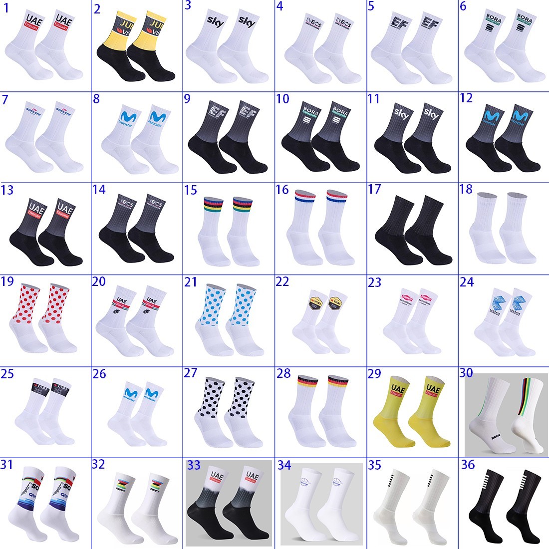 2026 Cycling Socks : Mid-Calf, Moisture-Wicking, Quick-Dry, Breathable, Unisex