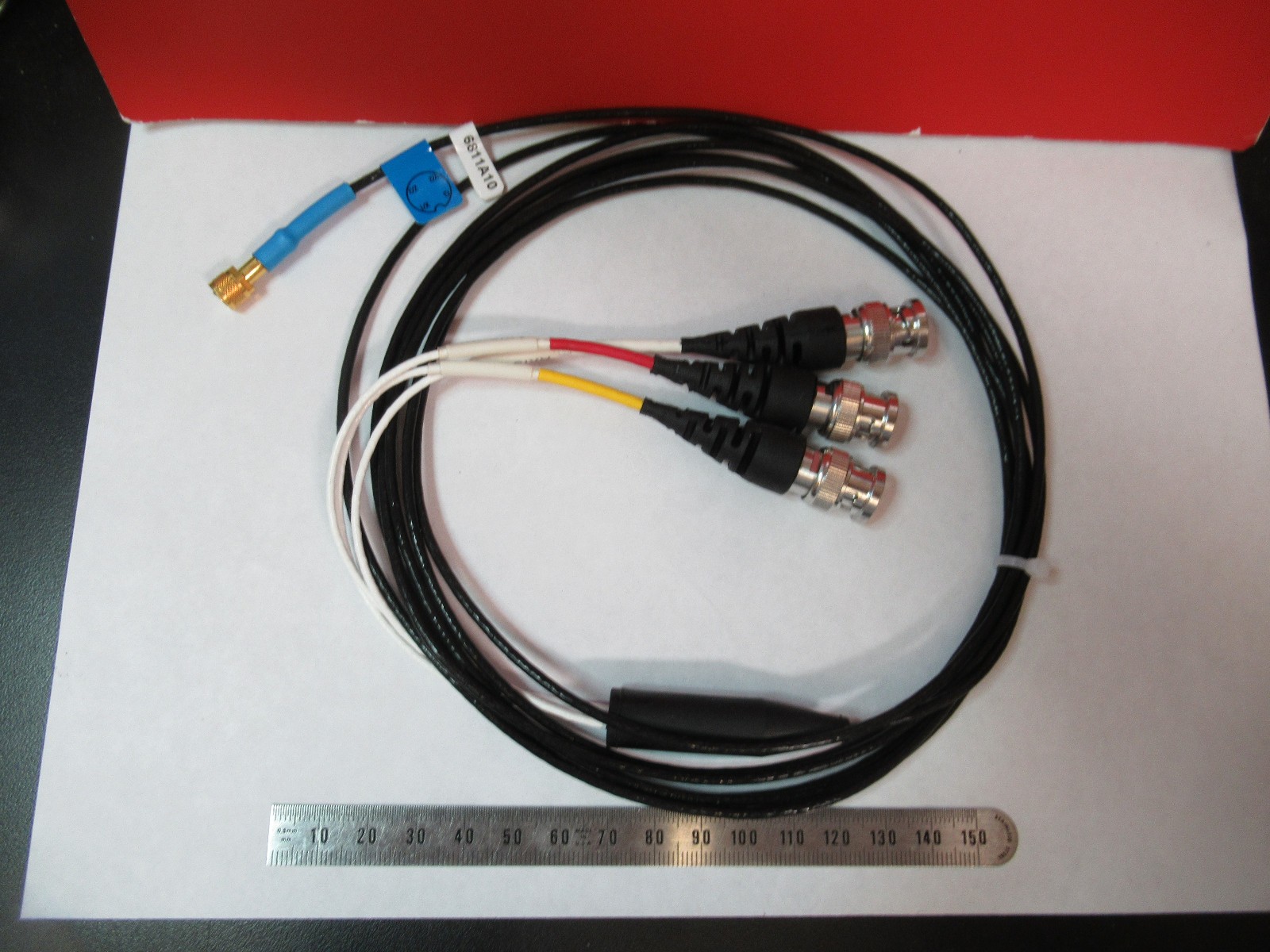 10 FEET CABLE for TRIAXIAL ACCELEROMETER SENSOR 1/4-28 to BNC 6811A10 AF-B-12