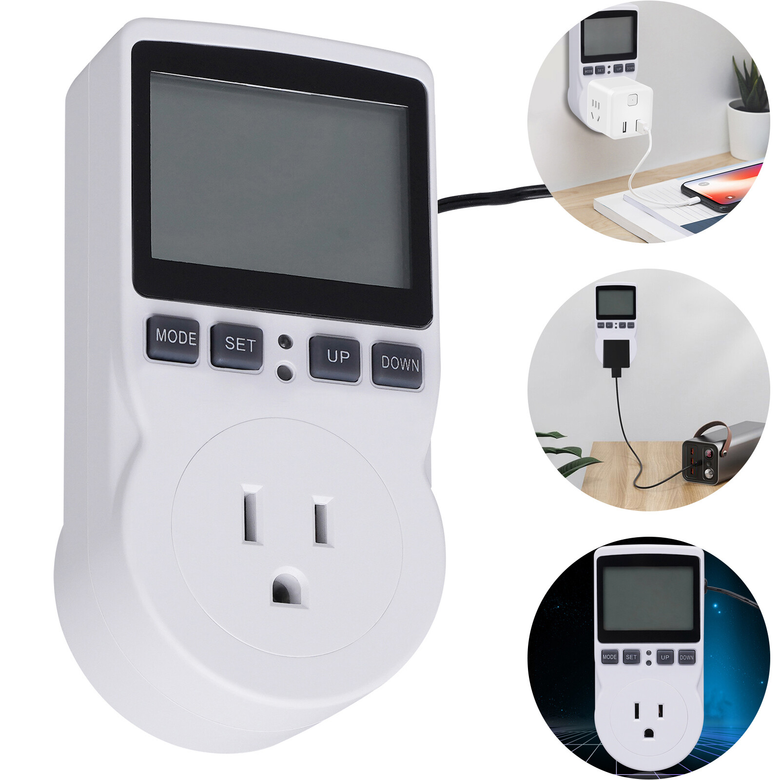 Digital Plug in Thermostat Timer Switch Socket Temperature Controller Switch