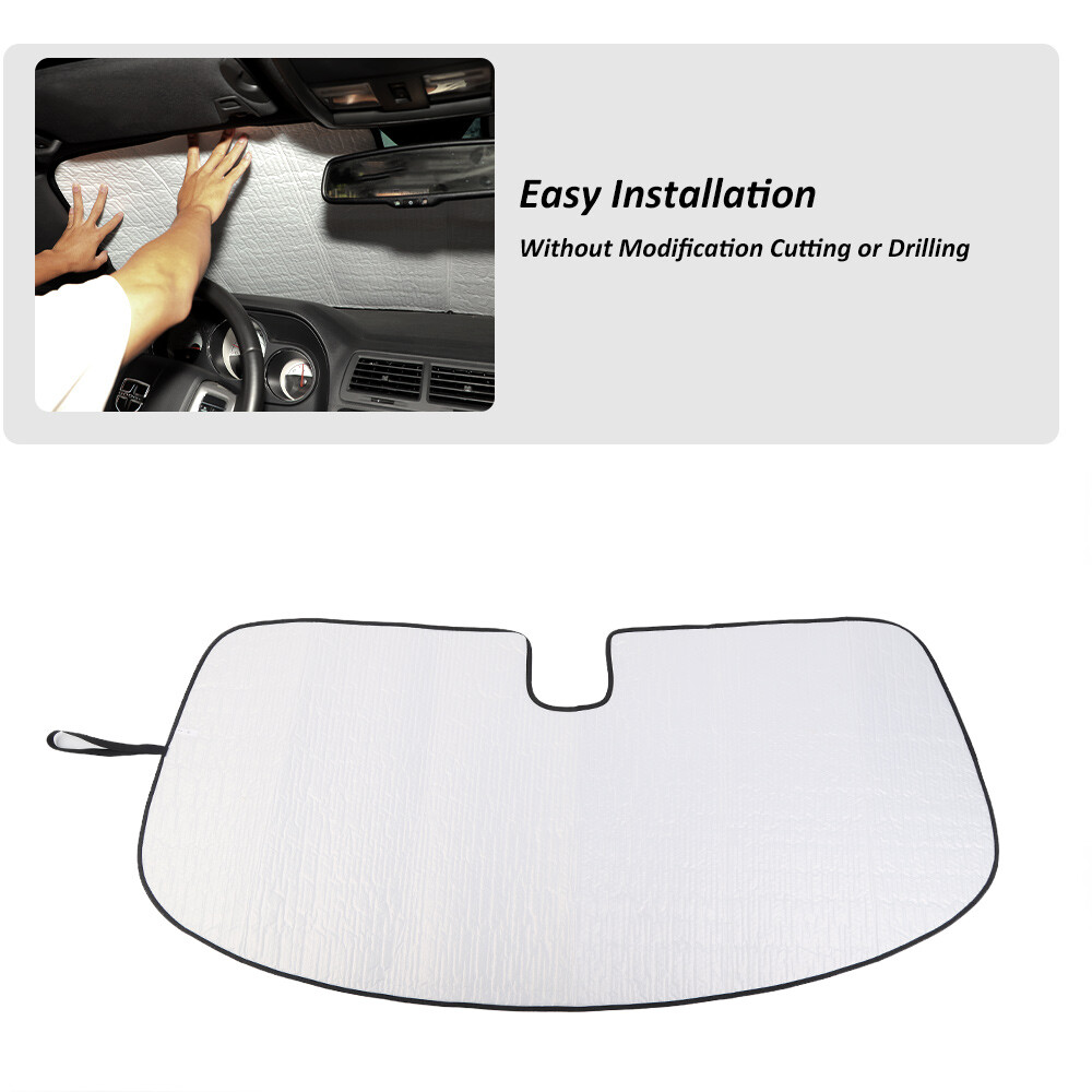 Folding Front Windshield Sunshade Heat Protect Cover for Dodge Challenger 2009+