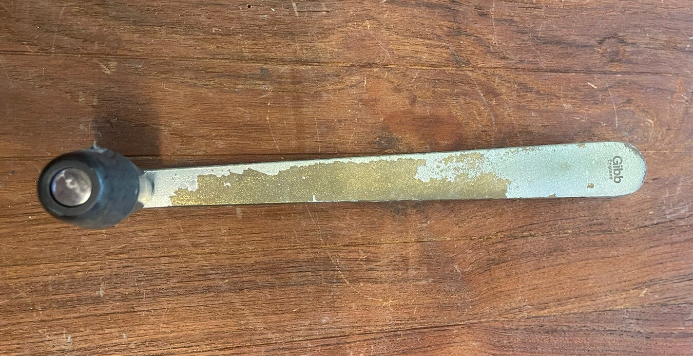 Gibb 10” Chrome / Brass Non-Locking Sailboat Winch Handle Pre-Owned