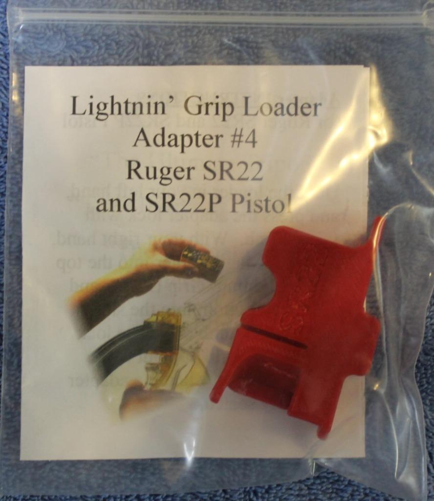 Lightnin' Grip Loader Adapter #4 ADAPTER ONLY For Ruger SR22 (Older Mags) NEW!