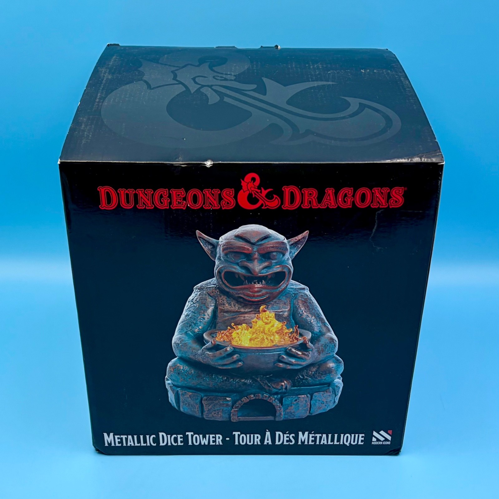 Dungeons & Dragons Demon Idol Metallic Statue Dice Tower Light Up 8" **DAMAGED**
