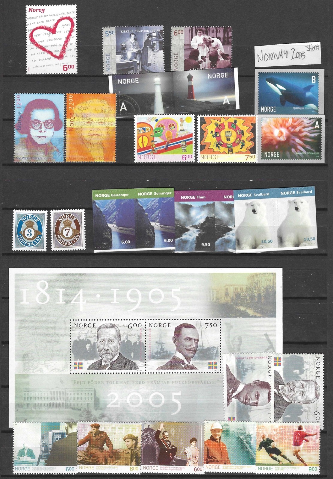 Norway 2005  year set MNH