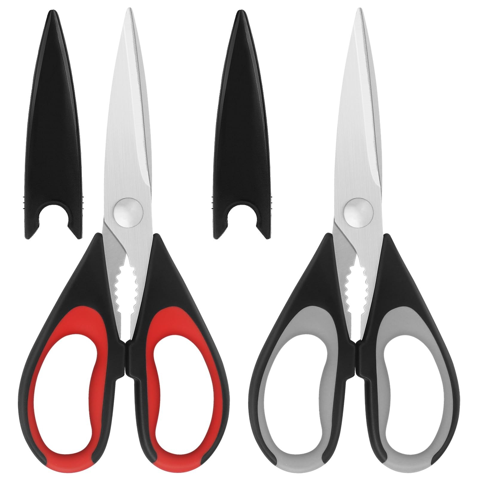 Kitchen Scissors, Stainless Steel Blades, Soft Grip, Multi-Purpose Heavy Duty...