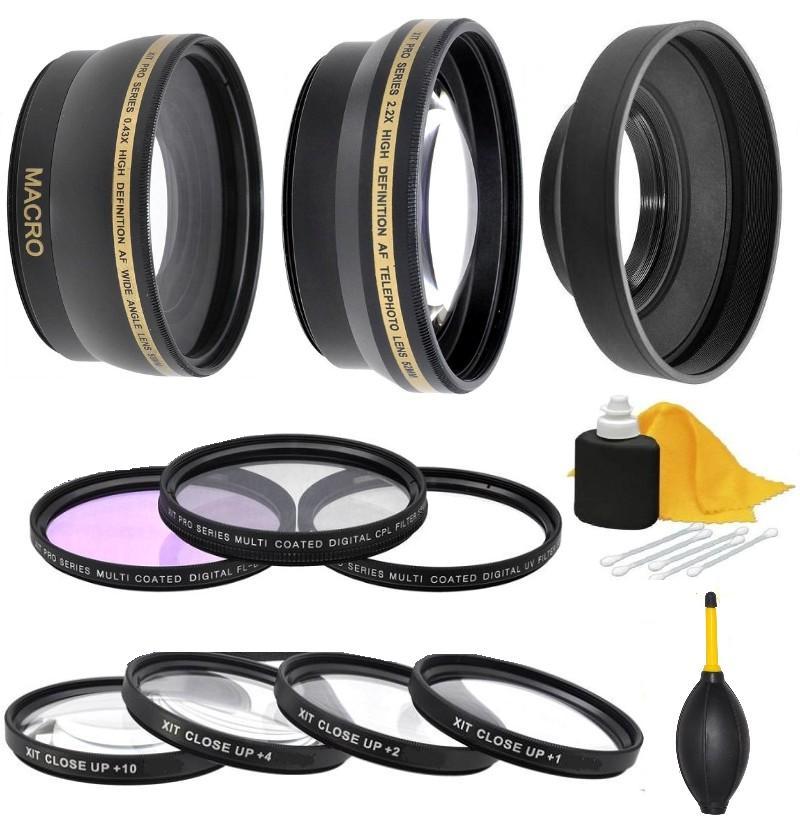 Accessory Lens Filter Kit For Panasonic DMC-FZ330 DMC-FZ300 DMC-FZ200 FZ150