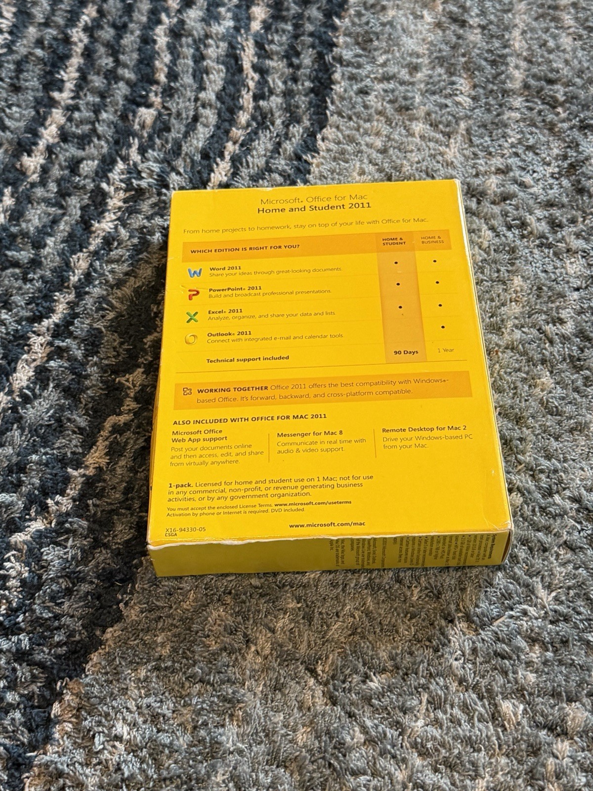 Official Microsoft Office Mac 2011 Home & Student w/ Product Key!